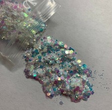 Holographic Iridescent Hexagon Mix Size Glitter  1 TSP  Gel Nail Art  Acrylic