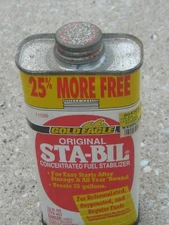 Used Gold Eagle Original Sta-Bil Fuel Deterioration Empty Metal Can 
