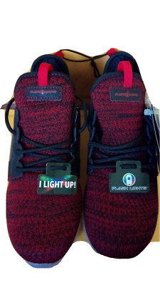 FLASH LIGHTS BOY'S  RED RECHARGEABLE SHOES  SIZE 3 ON OFF SWITCH