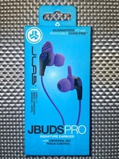 JLab JBuds Pro Signature Wired Earbuds + Universal Mic +Track Control - Purple