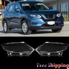 Pair Front Headlight Headlamp Lens Cover Shell For Nissan X-Trail 2017-2020 L+R