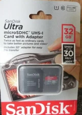 NEW SanDisk Ultra micro UHS-I Card SDHC Card 32GB with Adapter 