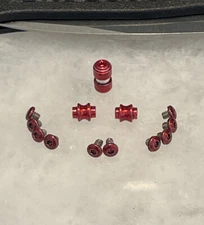 Red Stainless Screws Aluminum Thumb Stud Standoff For Benchmade 535 Bugout Knife