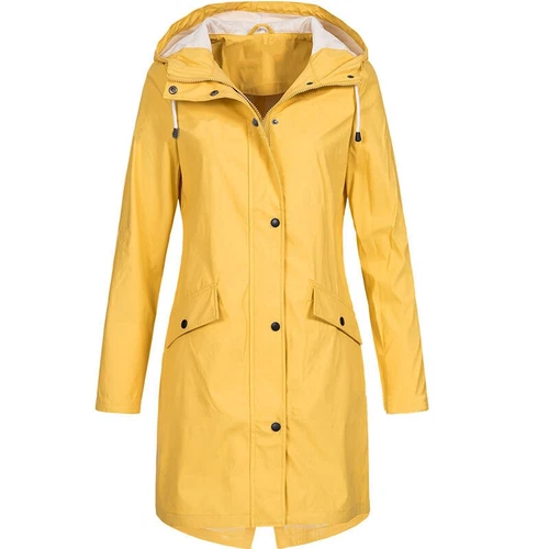 Womens Raincoat Ladies Coat Outwear Outdoor Wind Rain Forest Waterproof Jacket - Picture 10 of 17