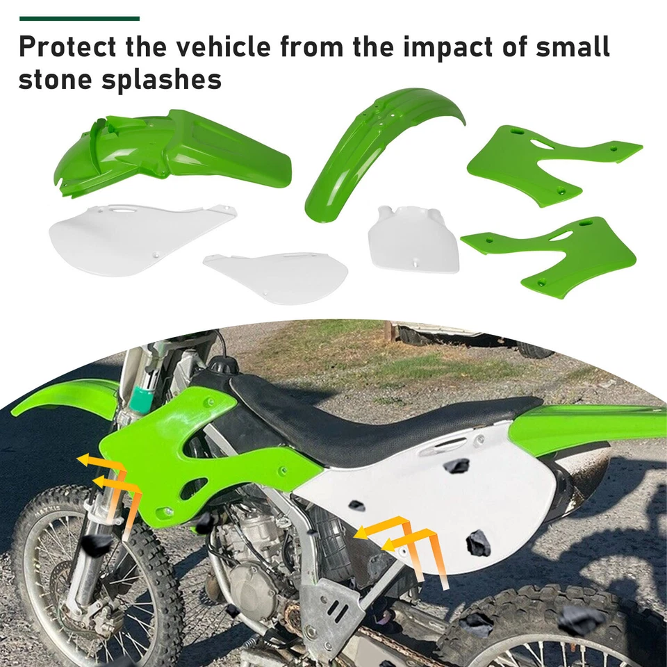 Kit de trabajo de carrocería de carenado de plástico de 7 piezas para KAWASAKI KX125 KX250 1999-2002 Foto 3 de 4