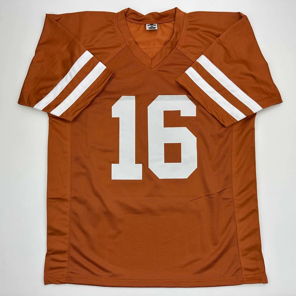 Facsimile Autographed Arch Manning Texas Orange Reprint Jersey Size Men's XL - Image 3 of 4