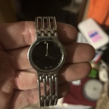 MOVADO Silver Tone Black Dial ESPERANZA Watch Model 84 25 811 1 Working 