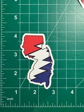 New Jersey Stealie - Grateful Dead - Laminated Vinyl Sticker 1.5"x3"