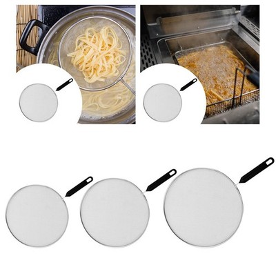 Fettspritzer Schutz Küche Kochen Gadgets feinmaschig mit Griff, Pfanne