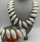 Vintage Barclay Thermoset Ribbed  Leaves Necklace with Bracelet Set — photo 8