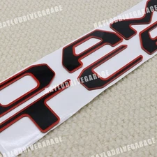 For 2024 2025 Tacoma Tailgate Letters Badge Emblem 3D Sticker Black Red Outline