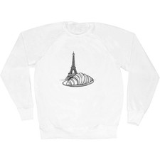 Sweatshirt / Pullover / Pulli "Croissant & Eiffelturm" für Erwachsene (SW061823)