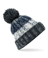 Beechfield Corkscrew pom pom beanie B486 - Unisex, 100% Soft-Spun Acrylic