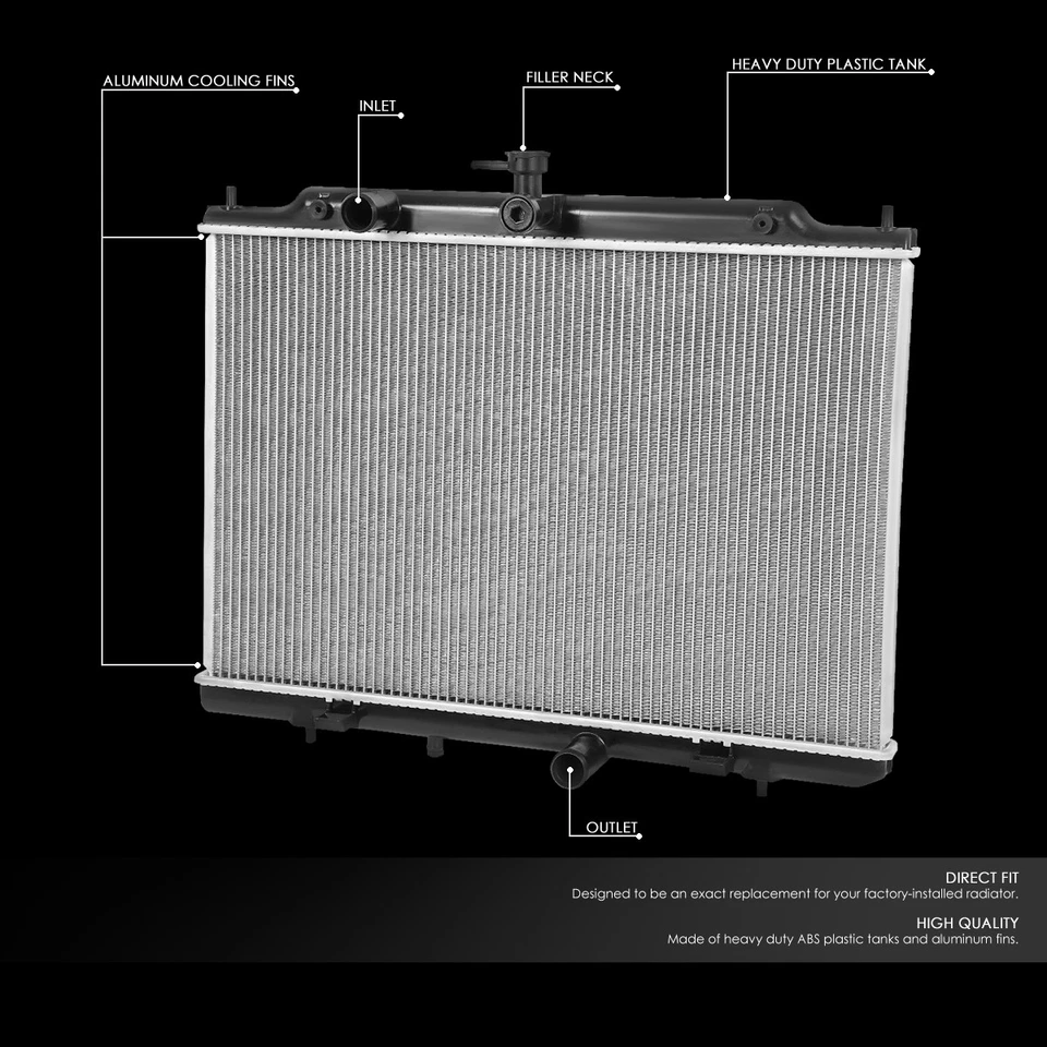 Радиатор алюминиевый сердечник для Nissan NV200 Chevy City Express 2,0 л 2013-2018 годов выпуска 13405 - Изображение 2 из 4