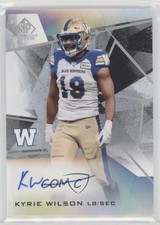 2021 SP Game Used Edition CFL Auto Kyrie Wilson #A-KW Auto g9x