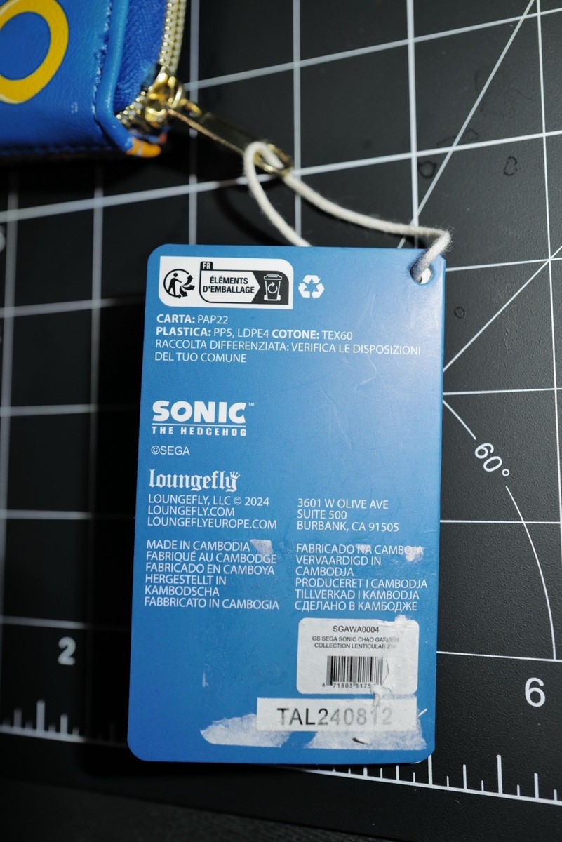 Loungefly Sonic the Hedgehog Chao Wallet Zip Coin Purse Sega 2024