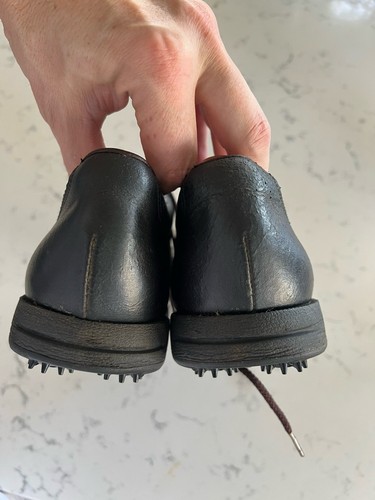 Footjoys Golf Shoes Black/Brown Leather Studs UK Mens 8 - Picture 4 of 8