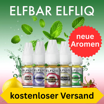Elfliq Elfbar 10ml E-Liquid mit 10mg / 20mg Nikotin Elfbar Nikotinsalzliquid