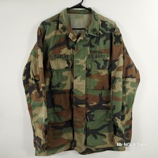 VTG US Army Jacket Mens M LONG Cold Weather Woodland Camo BDU Jacket Combat