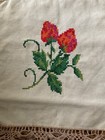 Vintage Antique look Lace Cross Stitch Panel Strawberry embroidery — photo 5