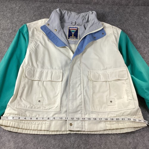 Vintage 1970s Mighty Mac Mens Retro Jacket Windbreaker Love Zip Boating Size 46 - Picture 6 of 19