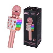 Bluetooth Karaoke Microphone Wireless: Karaoke Mic with Led Lights ... Fast Ship