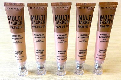 RIMMEL MULTI TASKER WAKE ME UP CONCEALER & FOUNDATION 20ML BRANDNEU.