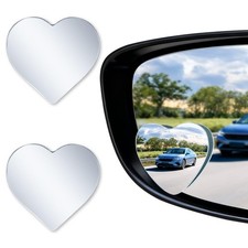 LivTee Blind Spot Mirrors, Heart Shaped HD Glass Frameless Convex Rear View M...