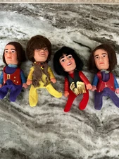 Vintage 1970 Remco Monkees  Figures 4 Micky Davey 2 Mike's Finger Puppet-Doll 5"