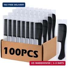 100 Pack Hair Combs Bulk, 5.7" Plastic Pocket Hair Comb, Individually Wrapped fo