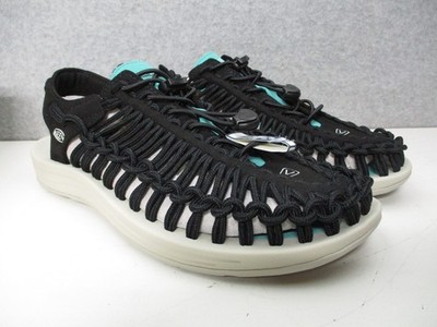 Keen Uneek Sport Trail Hiking Sandals Black Bright Aqua Mens  display picture 1