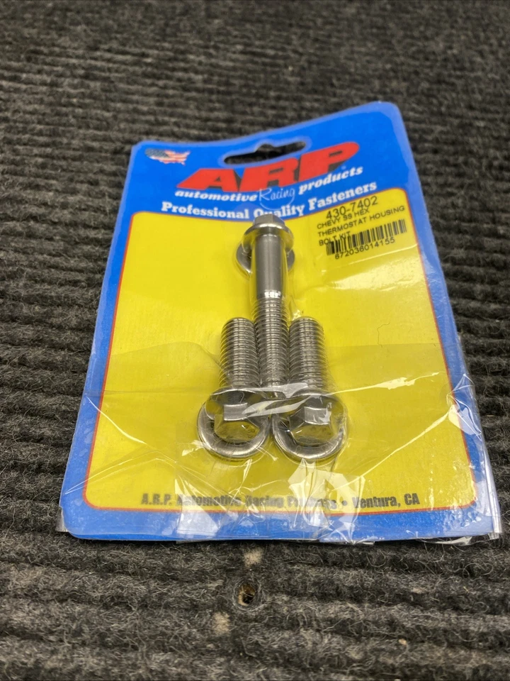 ARP 430-7402 Polished For Chevy SS hex thermostat housing bolt kit Foto 2 de 4