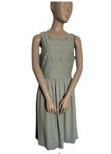 Ann Taylor Loft Sea Foam Green Embroidered Eyelet Dress Size 4- NEW