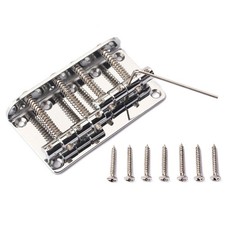 Zinc Alloy Bridge For Fender Precision Jazz Bass Guitar Chrome 201B-4 Badass D