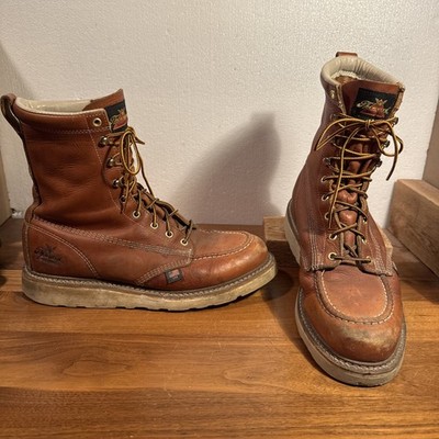 Thorogood Boots 814-4201 American Heritage Moc Toe Wedge Sole Sz 11.5 D Soft Toe
