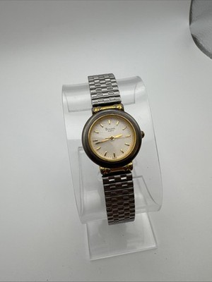 Bulova Ladies Watch 90E08 Gold/Silver Tone 21mm Stretch Band New Battery