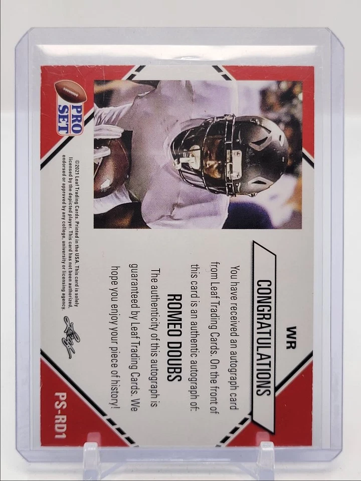 ROMEO DOUBS 2021 LEAF PRO SET ROOKIE AUTOGRAPH GOLD RC AUTO Q5857 - Image 2 of 2