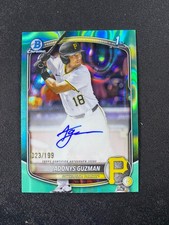 Adonys Guzman 2025 Bowman Draft Aqua Lava Refractor Chrome Auto 1st /199 D962