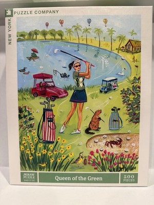 NYPC QUEEN OF THE GREEN 500 Piece Puzzle GOLF Jenny Kroik New York Puzzle Comp