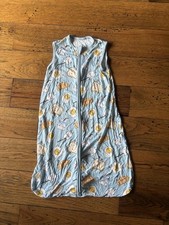 Dream Halo Light Blue Baby Sleep Sack with Breakfast Print Bamboo Viscose 3-6M