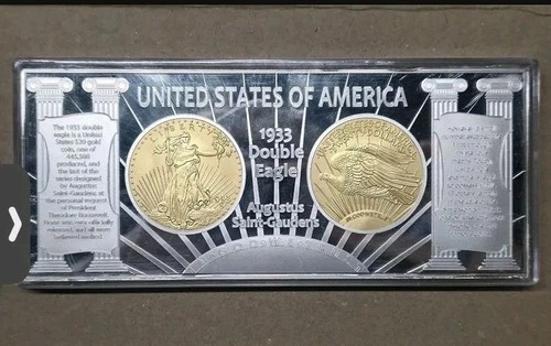 Rare 1933 Double Eagle St. Gaudens 4oz Commemorative Silver Bar .999 Silver Bar