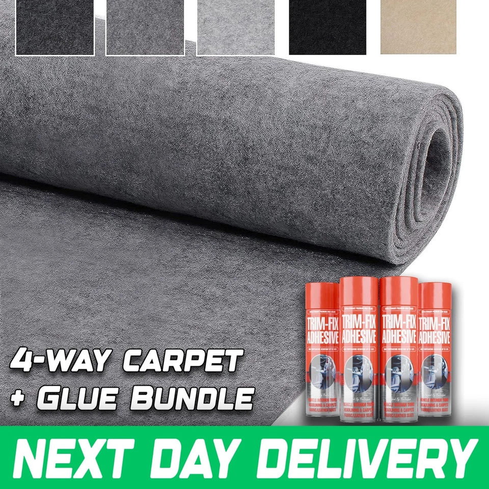 4-Way Stretch Lining Carpet DIY Campervan Conversions (With Glue Bundle)