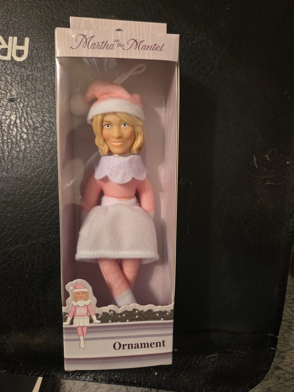 Martha Stewart Pink Elf Martha on the Mantle A Holiday Collectible Ornament NIP