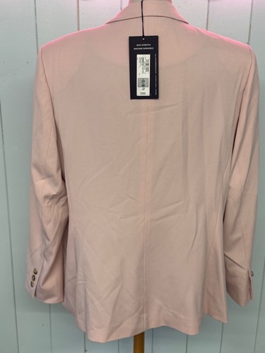 M&S Blazer Jacket Size 20 Ladies Nude Pink Smart Formal Office Work Lined BNWT - Picture 3 of 4