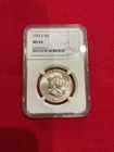 1953-S  50C FRANKLIN SILVER HALF DOLLAR  NGC MS64 #6792799-014