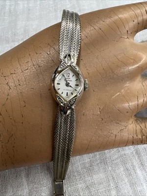 VTG Waltham Swiss 17J Diamond Watch 10K RGP Finesse KGF Mesh Bracelet Working