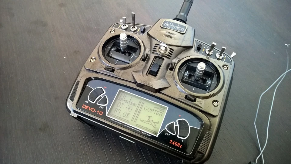 DEVENTION DEVO 10 Controller Sender RC FUNK Flugzeug Hubschrauber Set Dx6i 7 - Bild 4 von 4