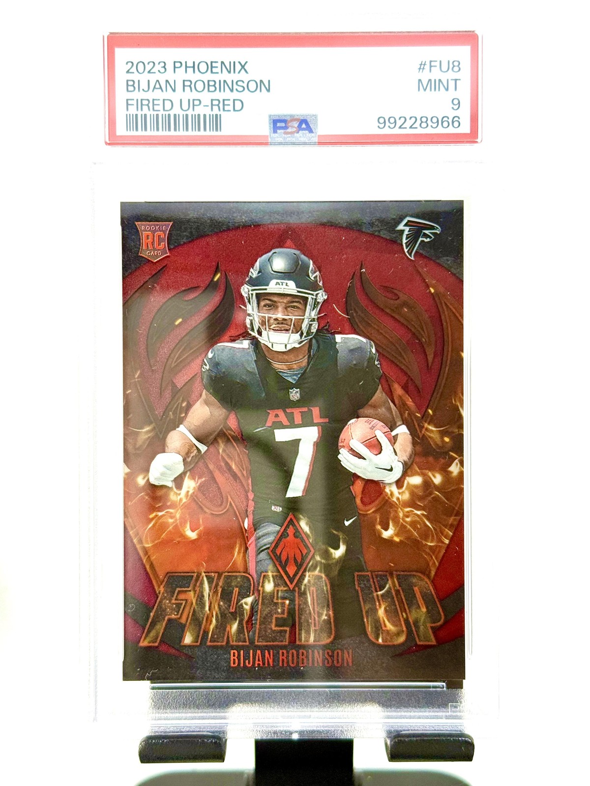 2023 Panini Phoenix #FU-8 Bijan Robinson Fired Up Red #/199