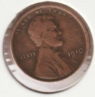 116 Year Old Collectible 1910 US Lincoln Wheat Penny Collectors Collection Coin