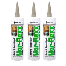 Mor Flexx Acrylic Latex Caulk Flexible 10.5 Oz Gray Textured Mortar Stucco Se...